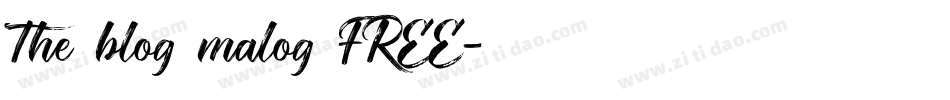 The blog malog FREE字体转换